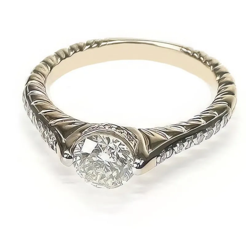 0.70-1.85 CT Round Cut Diamonds - Engagement Ring