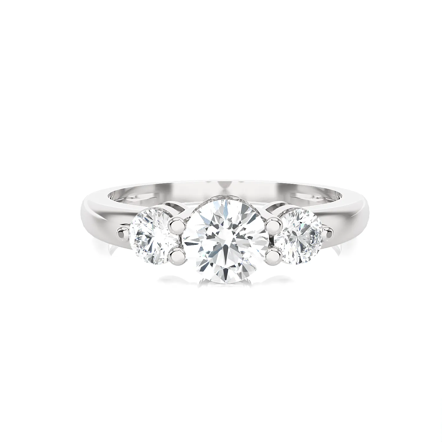 1 ctw Round Three Stone Lab Grown Diamond Ring