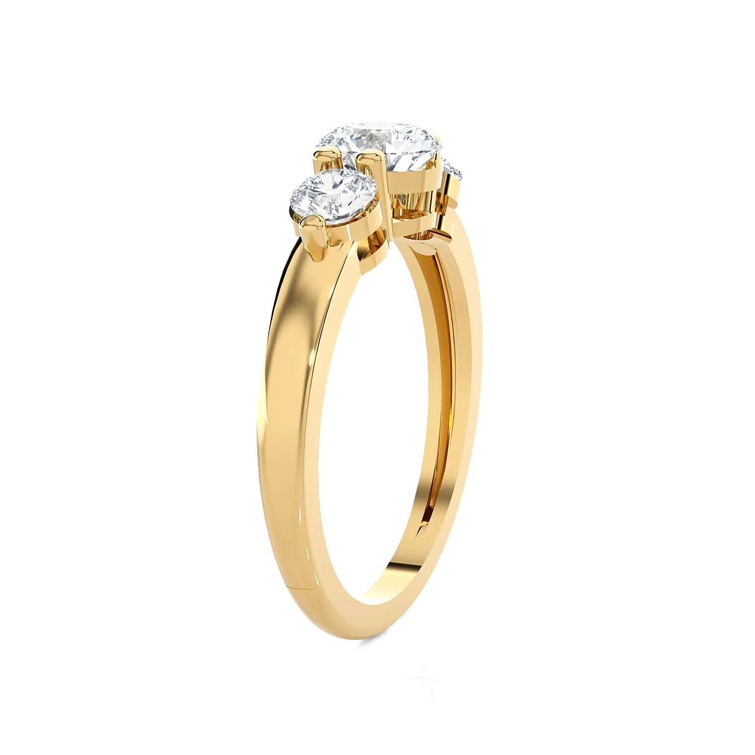 1 ctw Round Three Stone Lab Grown Diamond Ring