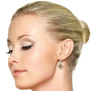 1.1 Carat 14K Solid White Gold Utter Joy Citrine Earrings