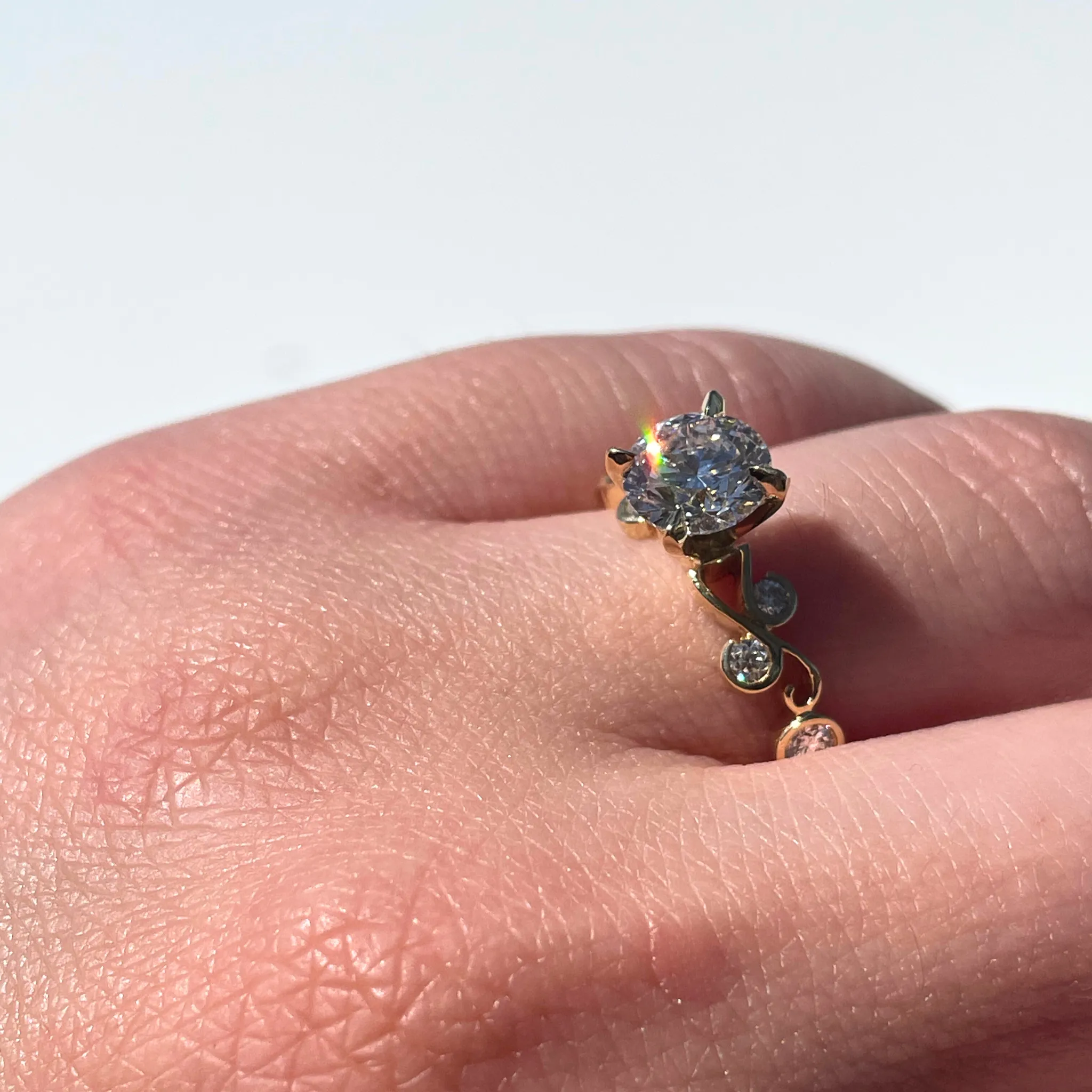 1.17 Round Lab Diamond Engagement Ring
