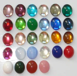 12x10mm (2195) Glass Oval Cabochon