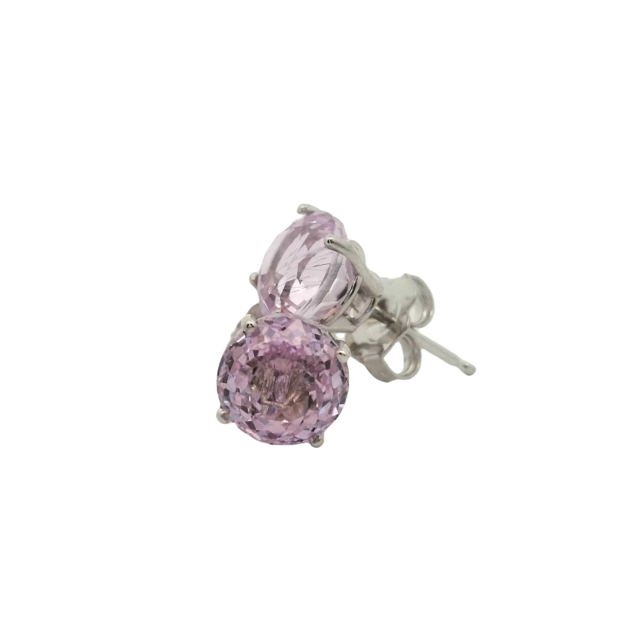 14 Karat White Kunzites Gemstone Earrings