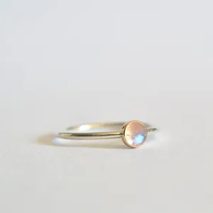 14k & Silver Moonstone Ring