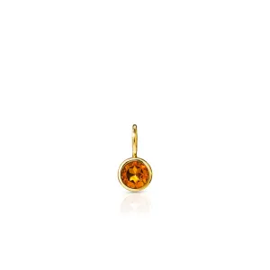 14KT Yellow Gold Citrine Bezel Charm