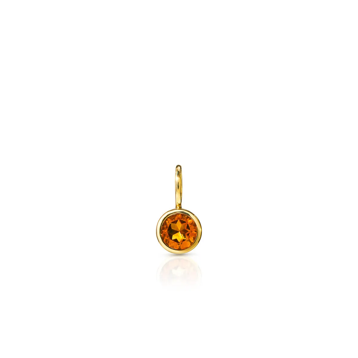 14KT Yellow Gold Citrine Bezel Charm