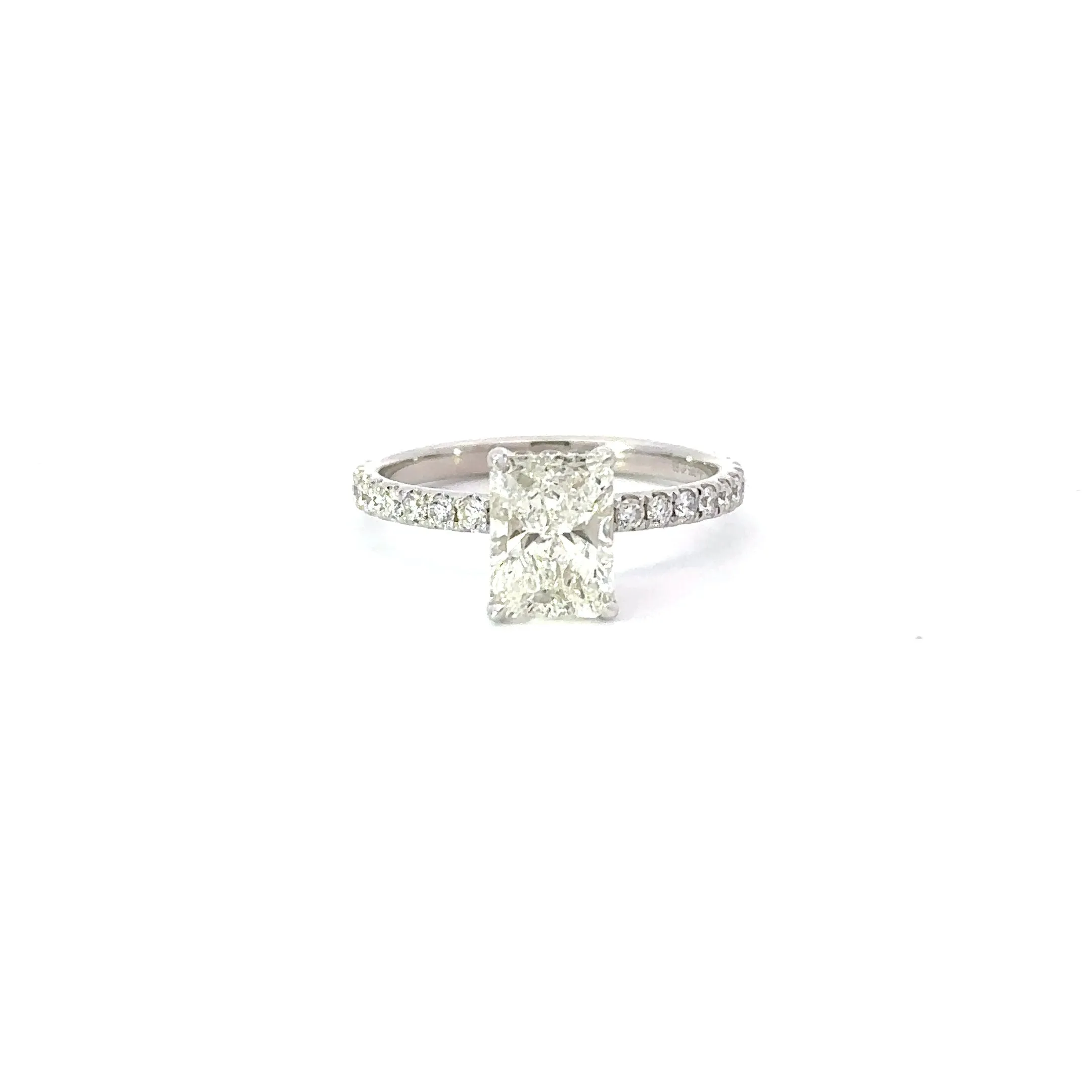 1.51 Radiant Natural Diamond Engagement Ring with Signature Setting