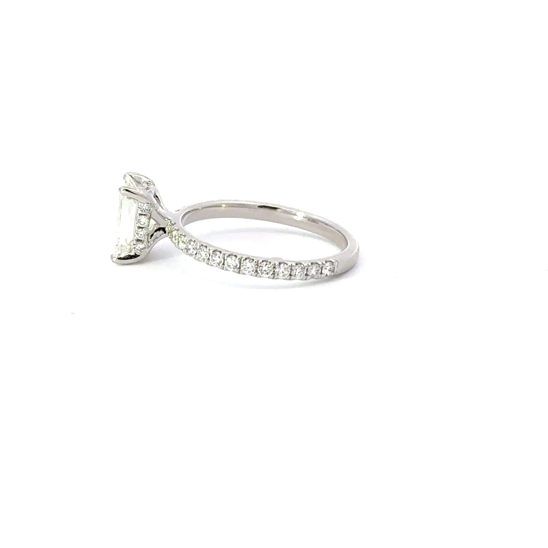 1.51 Radiant Natural Diamond Engagement Ring with Signature Setting