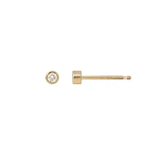 2 mm gemstone 14k gold studs