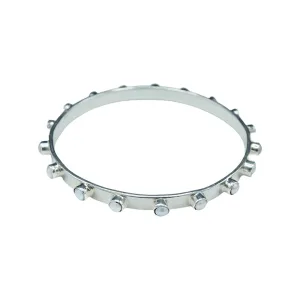 211-01-S | SEEMA BANGLE BRACELET (4 MM PEARLS ON SILVER)