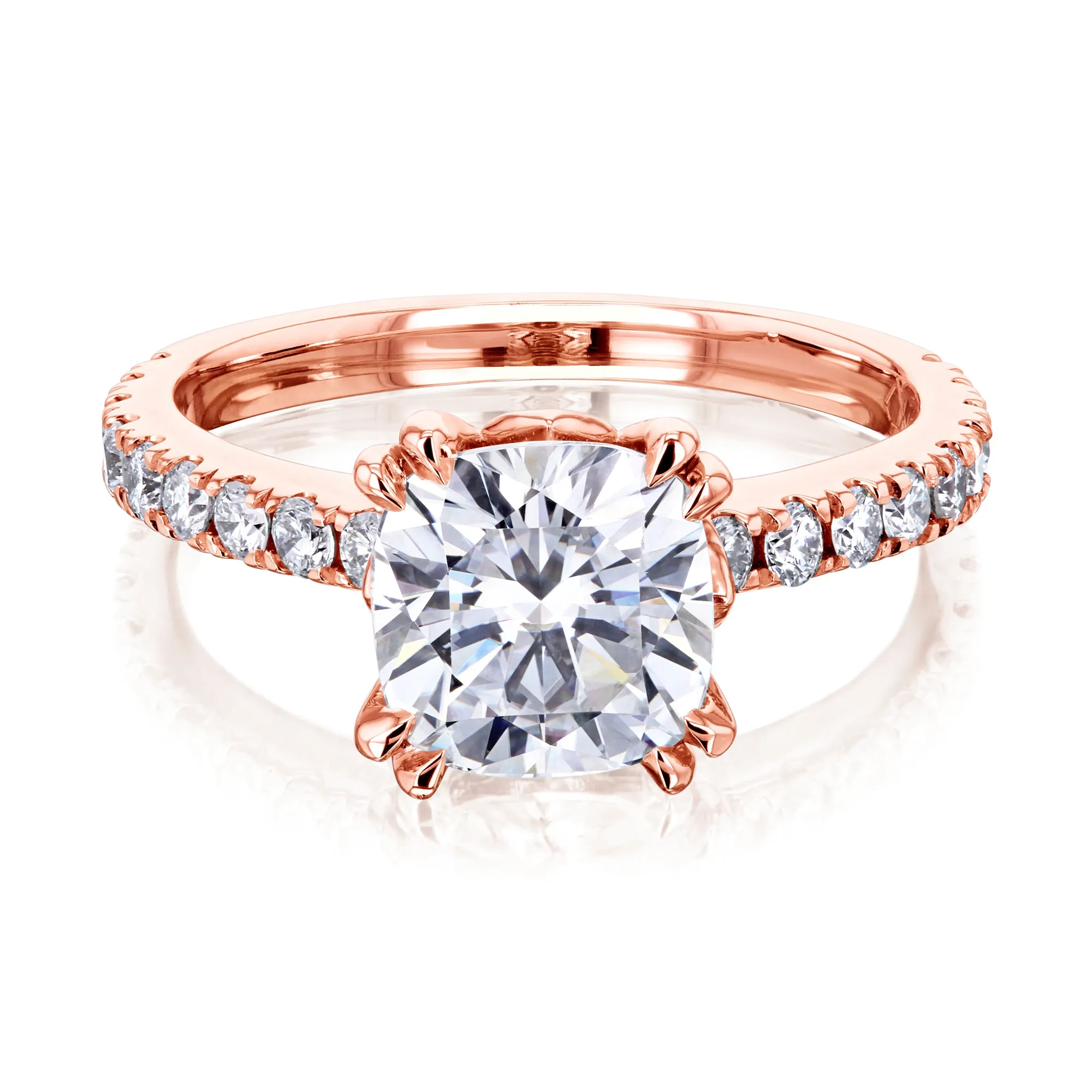2ct Cushion Moissanite Ring
