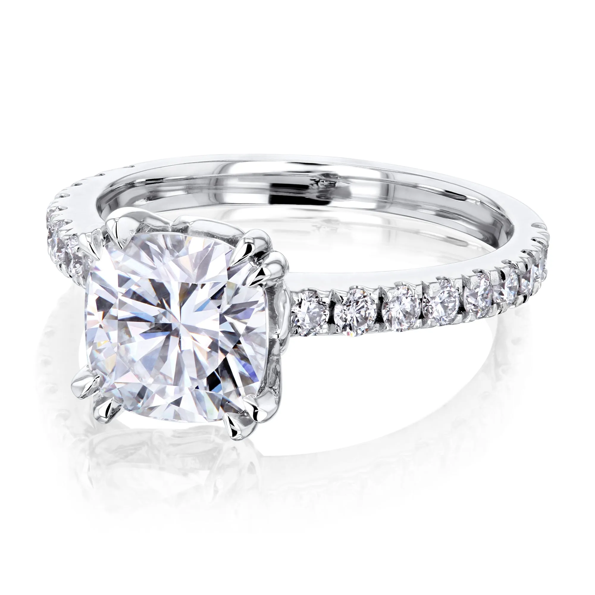 2ct Cushion Moissanite Ring