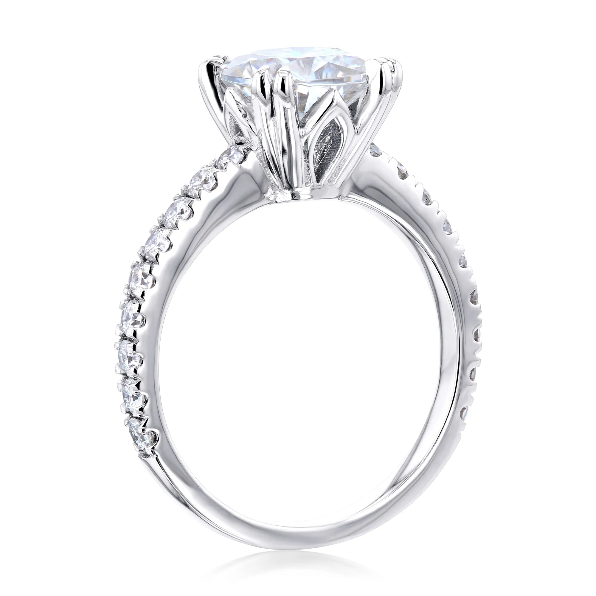 2ct Cushion Moissanite Ring