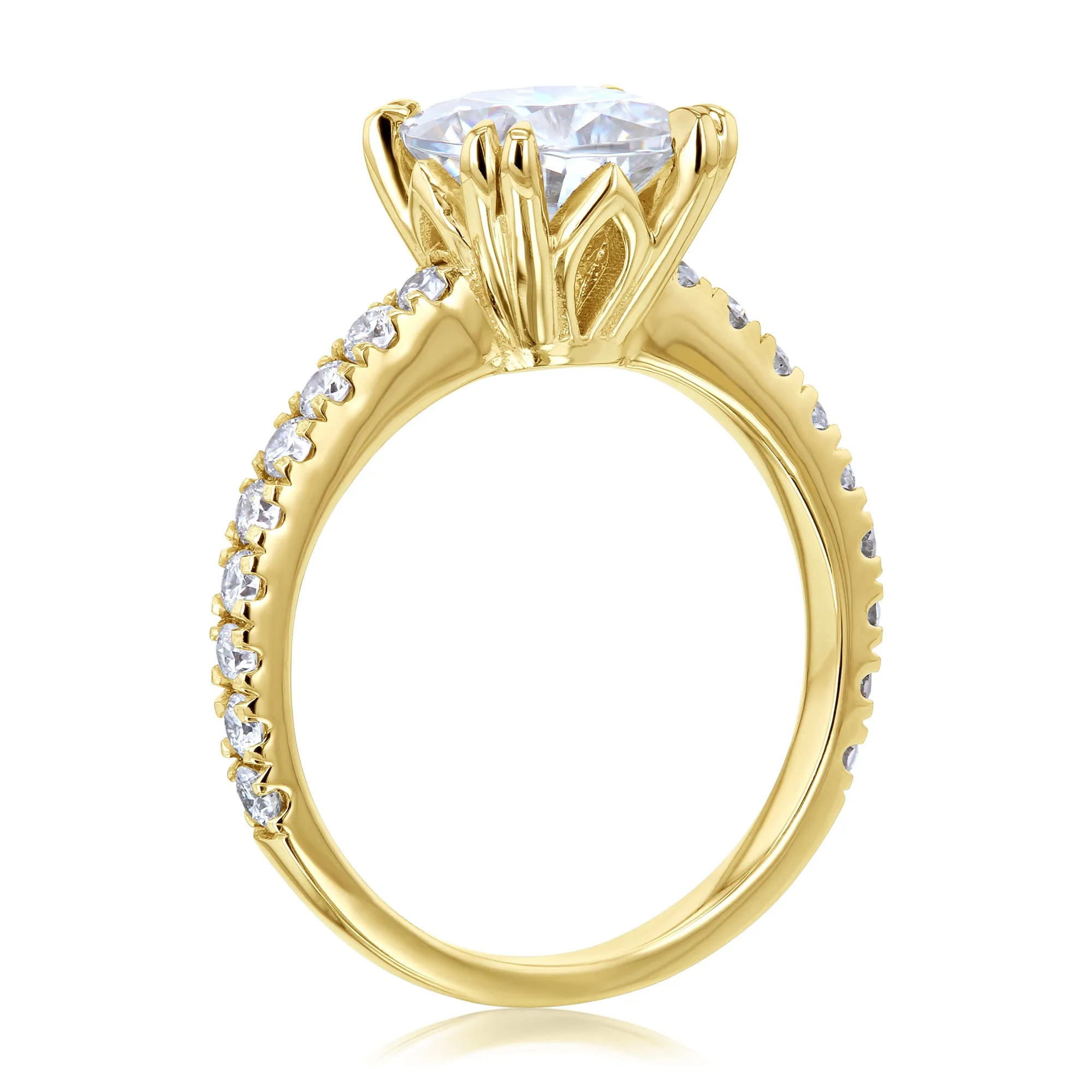 2ct Cushion Moissanite Ring