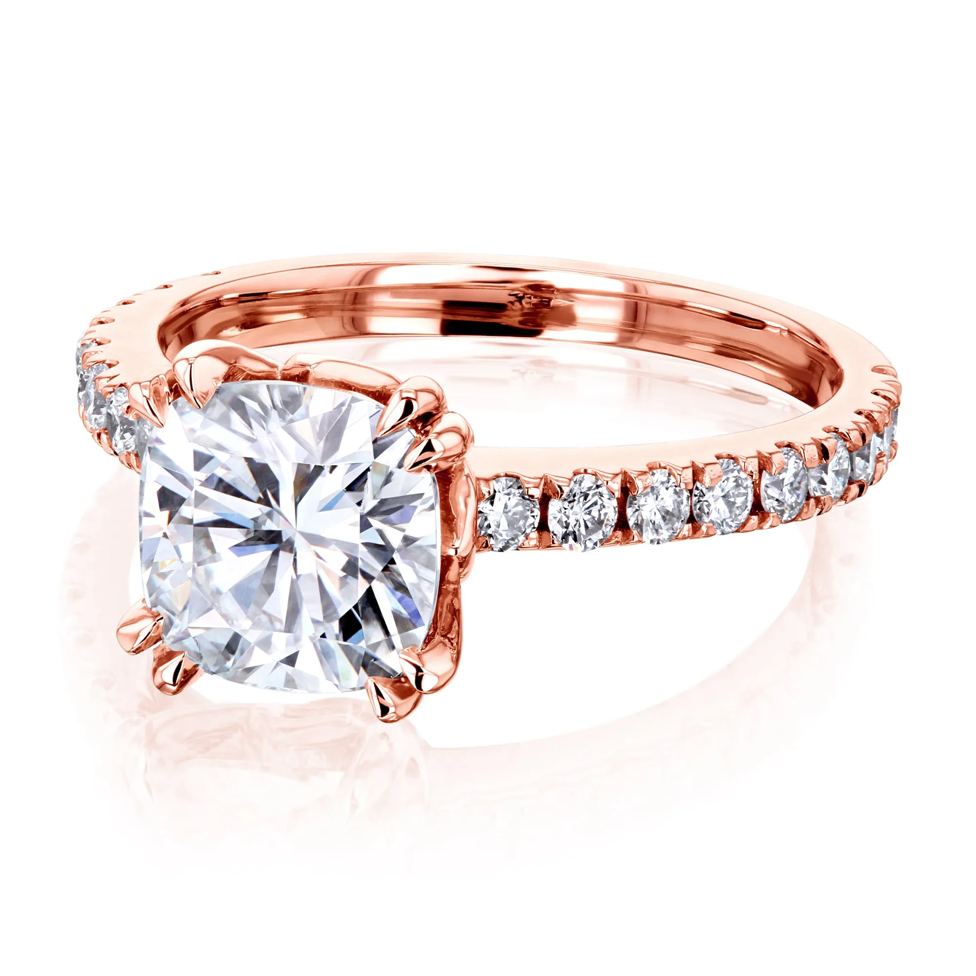 2ct Cushion Moissanite Ring