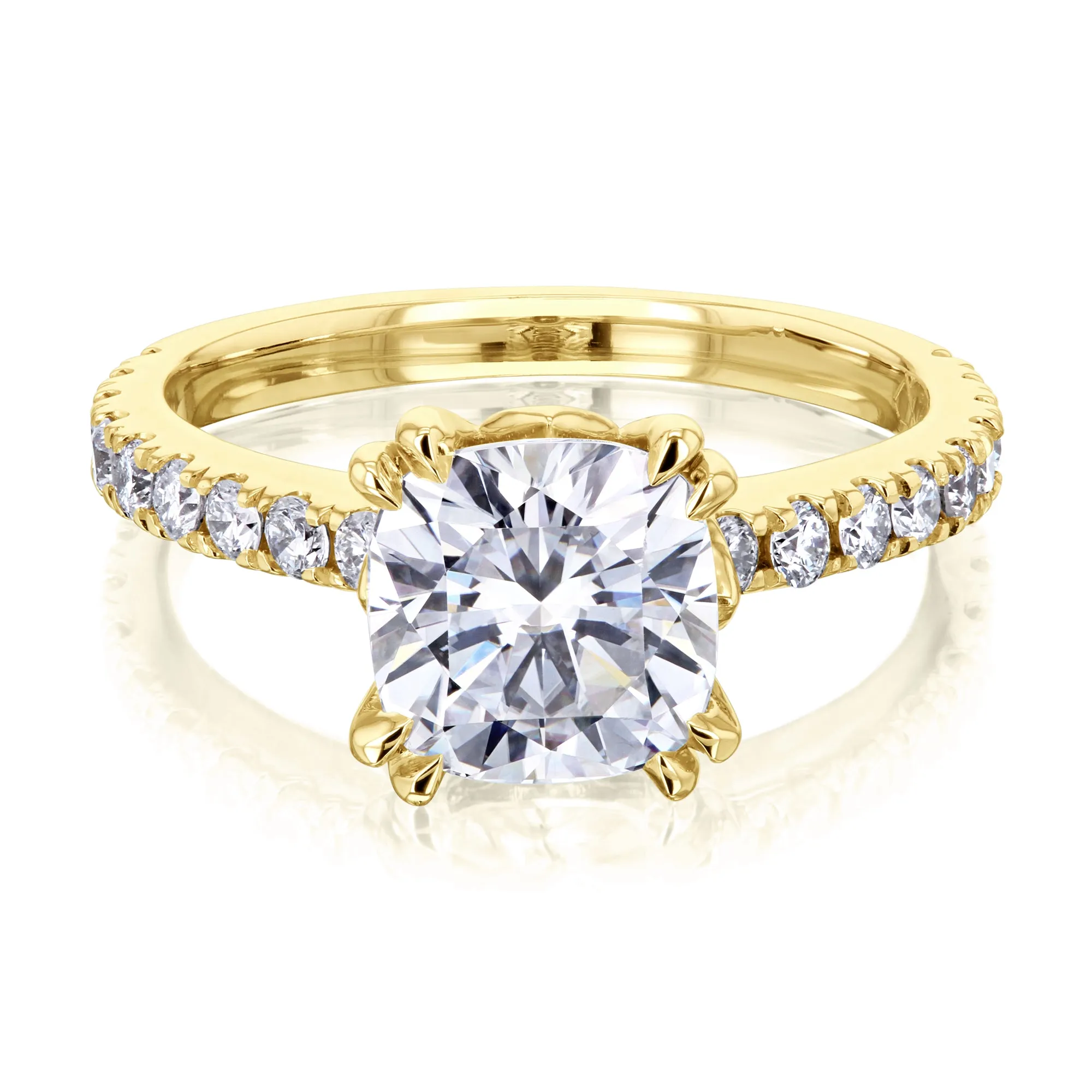 2ct Cushion Moissanite Ring