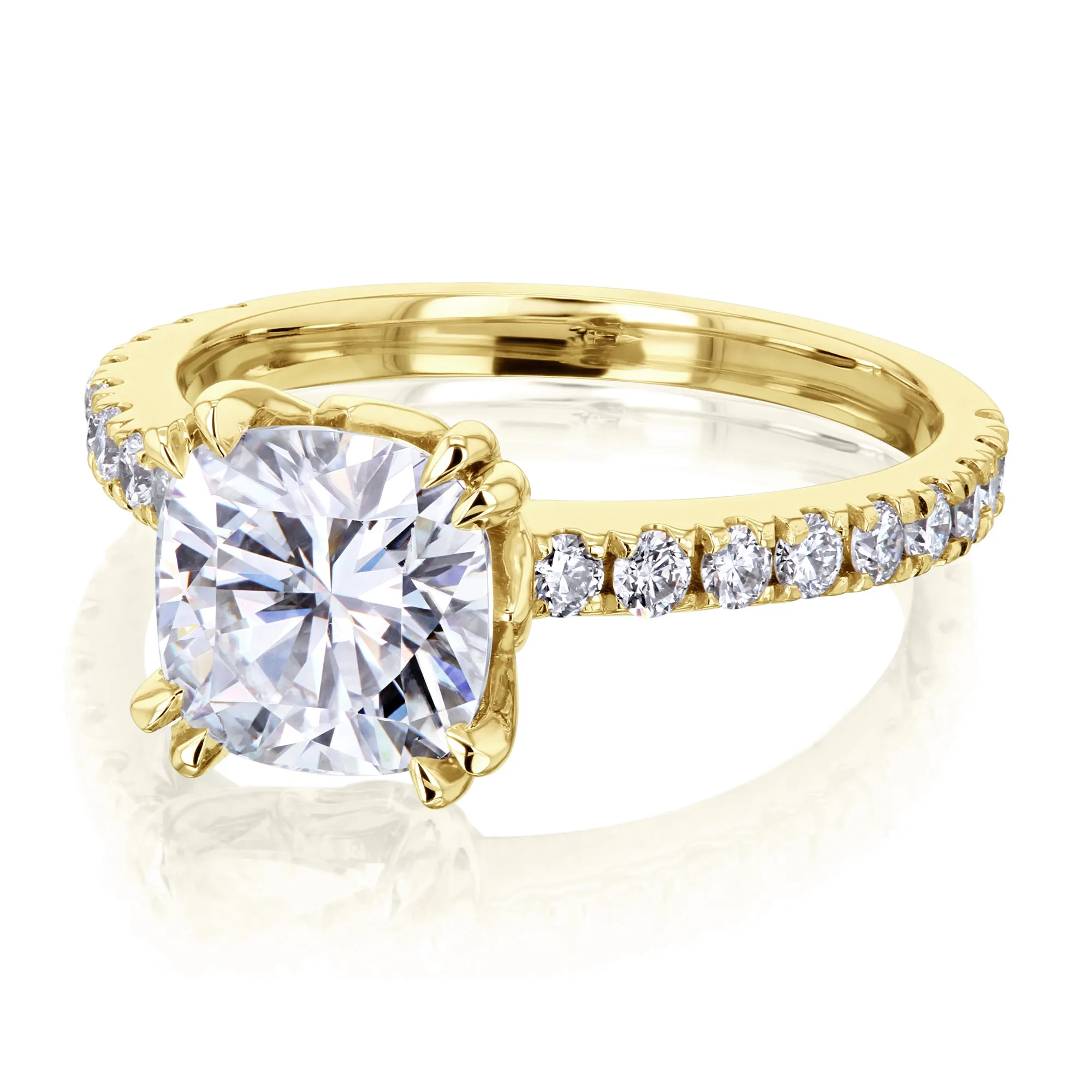 2ct Cushion Moissanite Ring