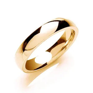 4mm Court Wedding Ring in 9ct Yellow Gold
