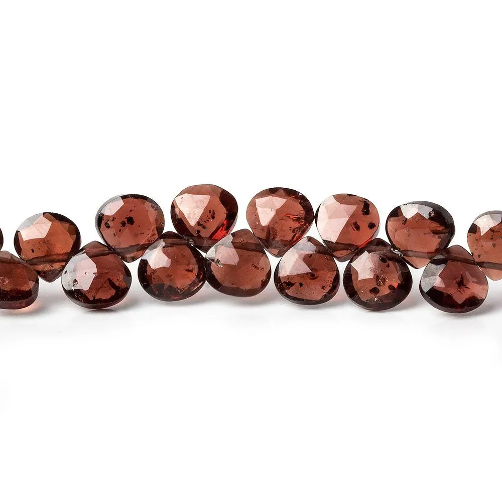 5-6mm Garnet Heart Briolette 8 inch 63 pieces