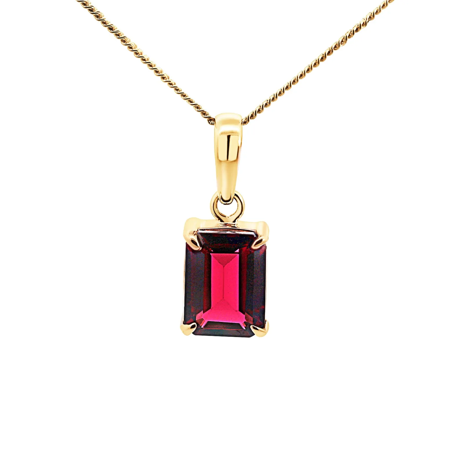 9ct Yellow Gold Rhodolite Pendant