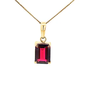 9ct Yellow Gold Rhodolite Pendant
