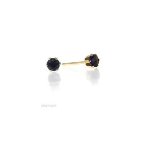 Acotis Diamonds 9K Gold 3mm Sapphire Earrings Z1386