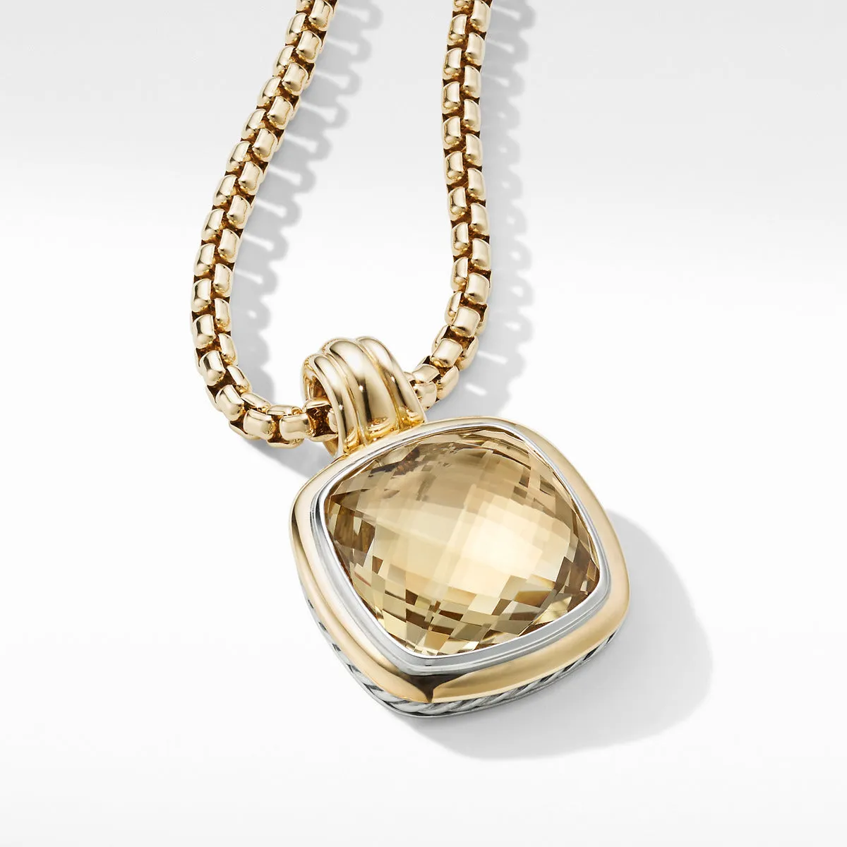 Albion Pendant with Champagne Citrine and 18K Yellow Gold