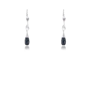 Amaya Black Onyx Earrings, Sterling Silver