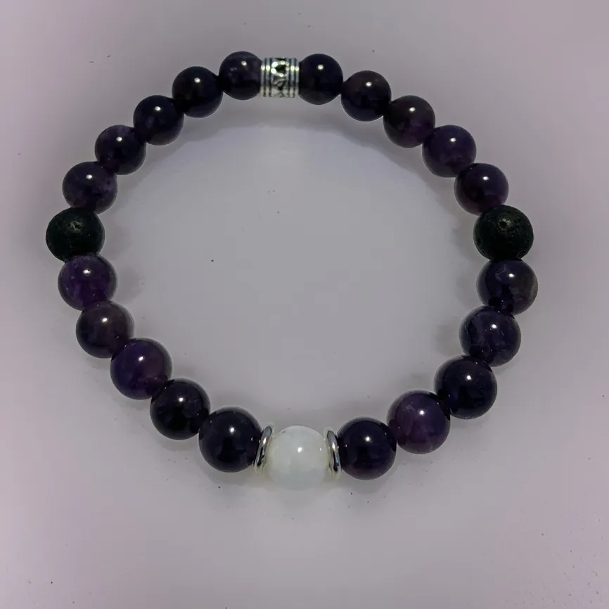 Amethyst  & Moonstone Bracelet.