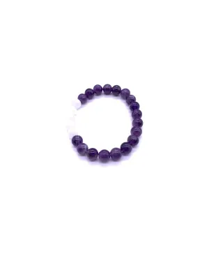 Amethyst Wite Moonstone Bracelet 8mm