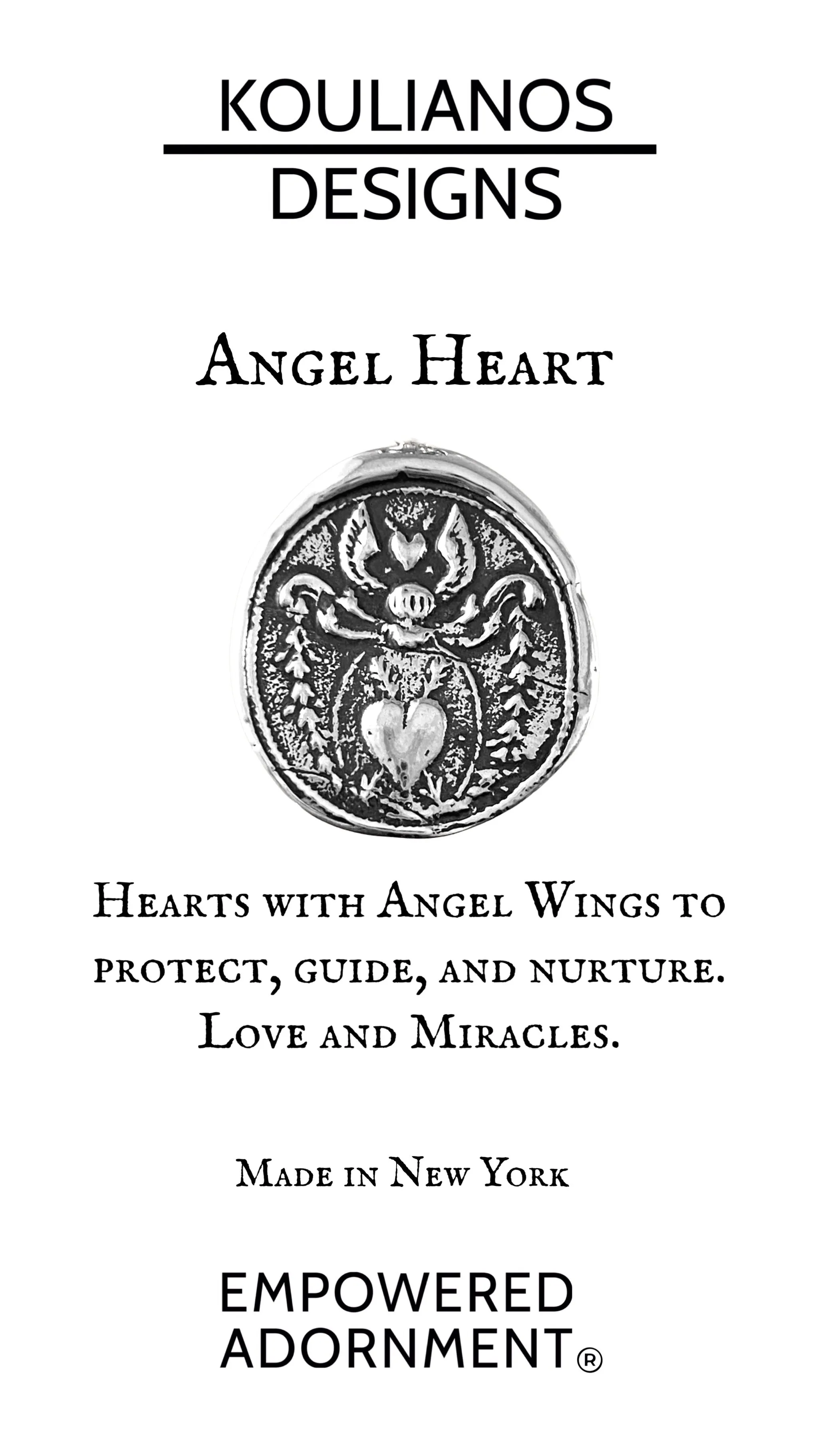 Angel Heart Garnet Trillion Chain Necklace