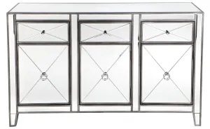 Apolo 3 Drawer Buffet - Antique Silver
