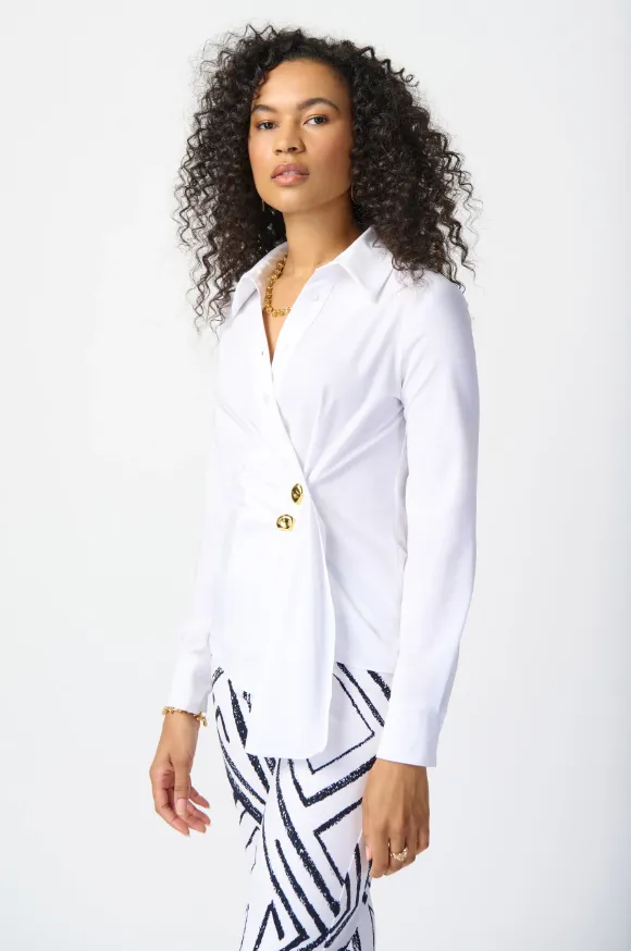 Asymmetric Wrap Blouse