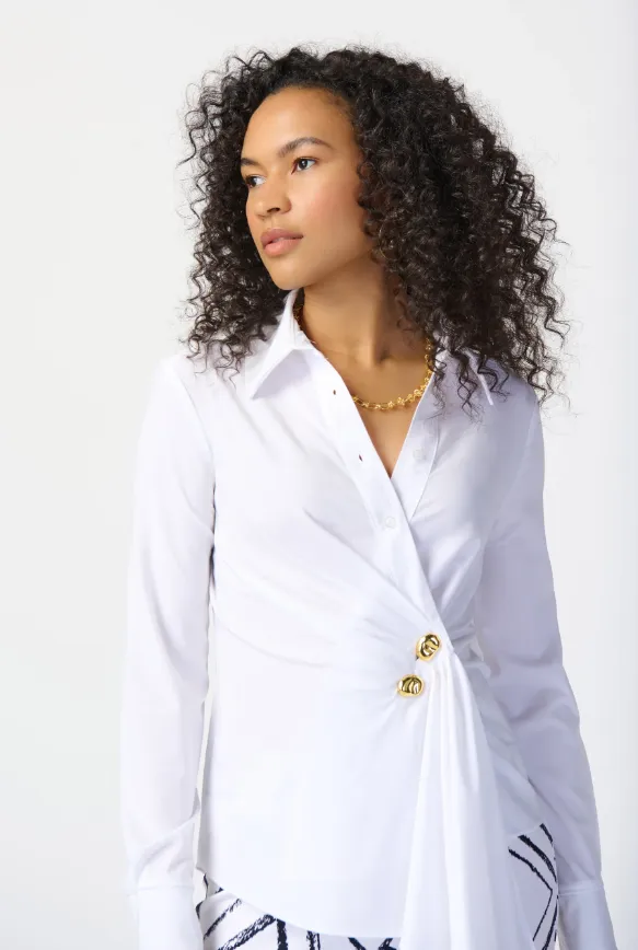 Asymmetric Wrap Blouse