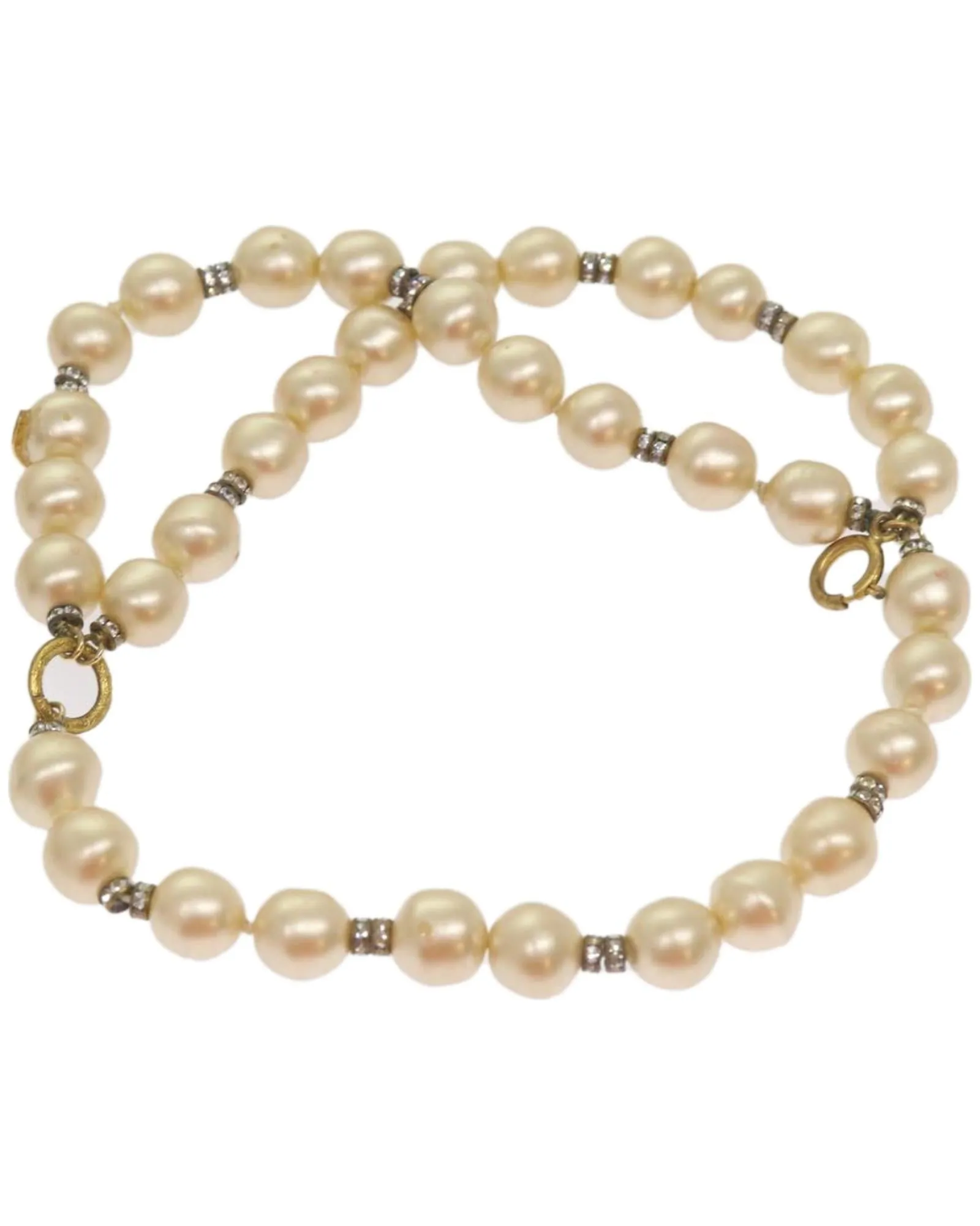 Authentic Pearl Bracelet with White Metal CC Detail
