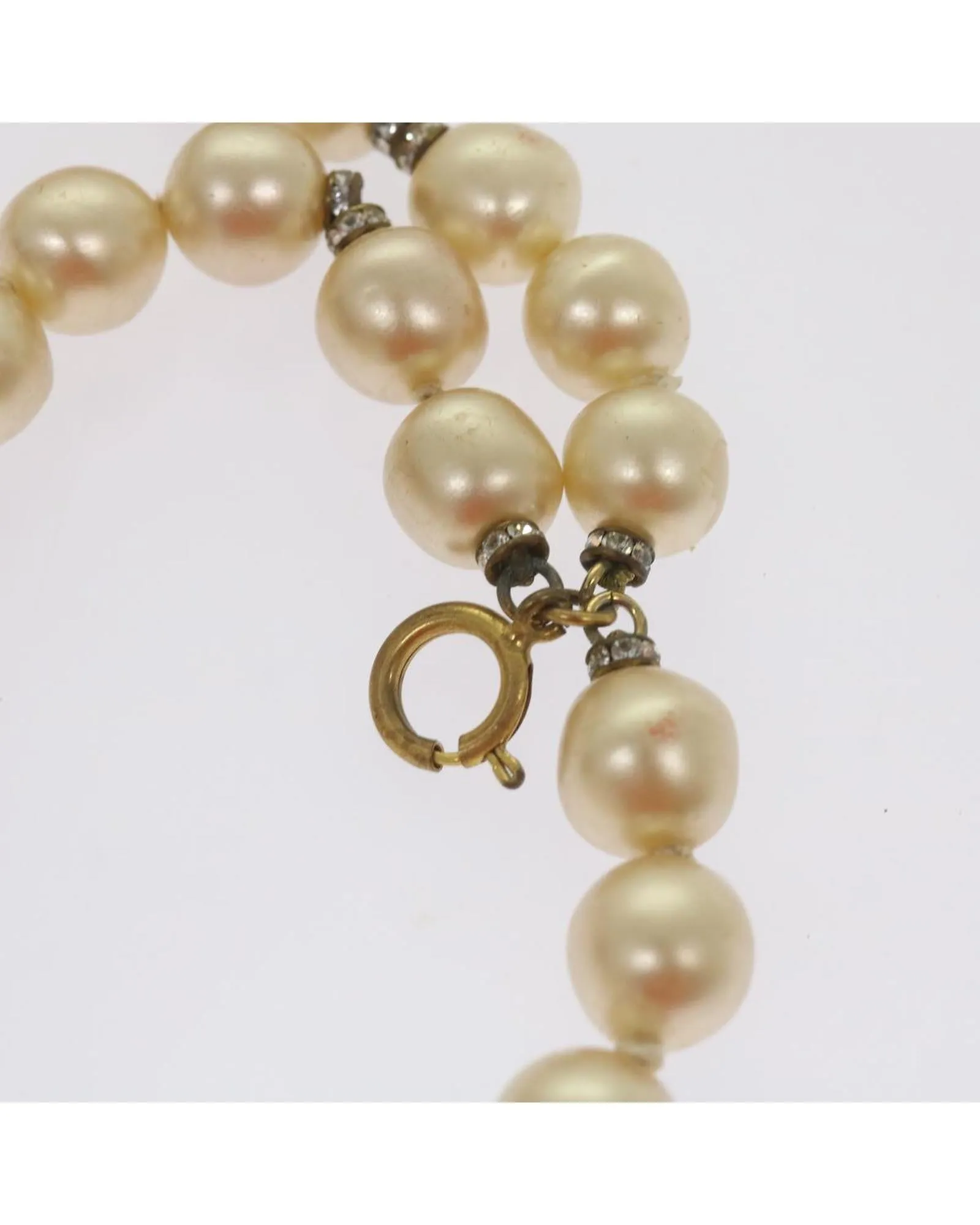 Authentic Pearl Bracelet with White Metal CC Detail