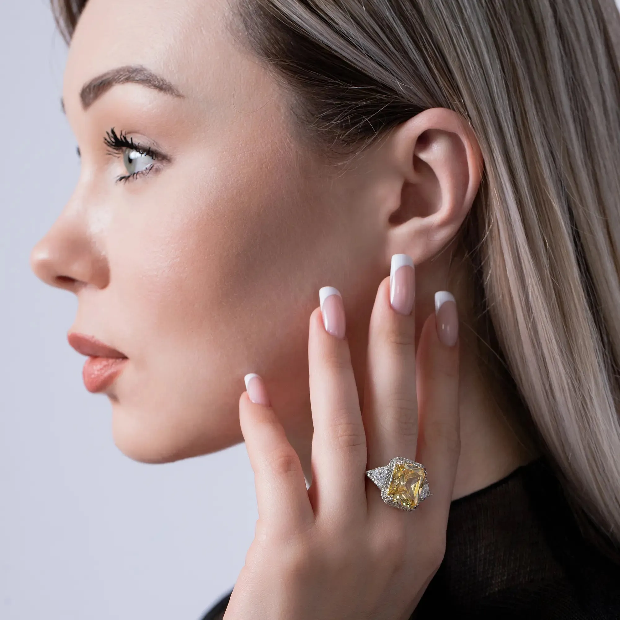 Baguette Citrine Ring