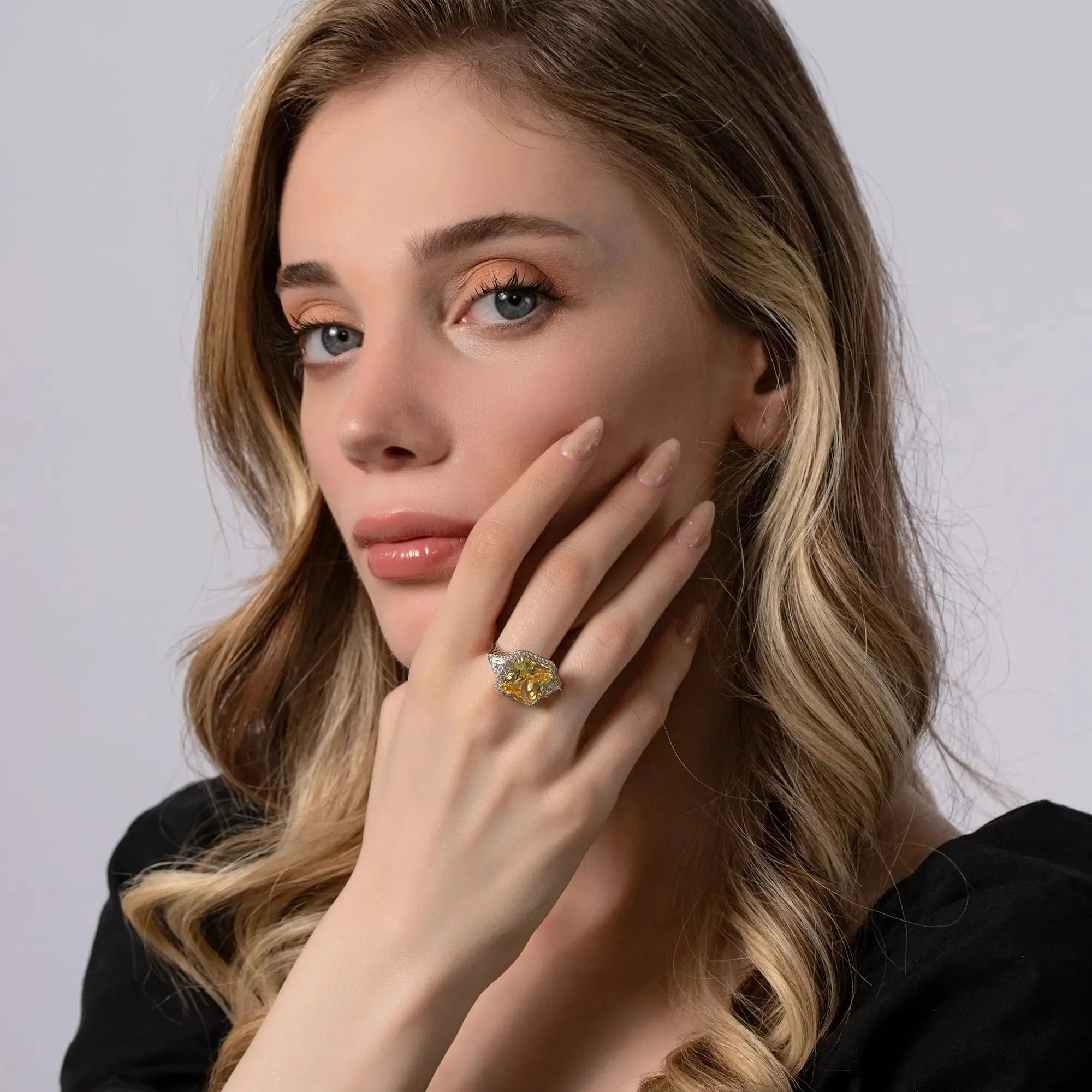 Baguette Citrine Ring