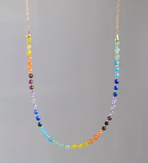Beaded Chakra Rainbow Necklace