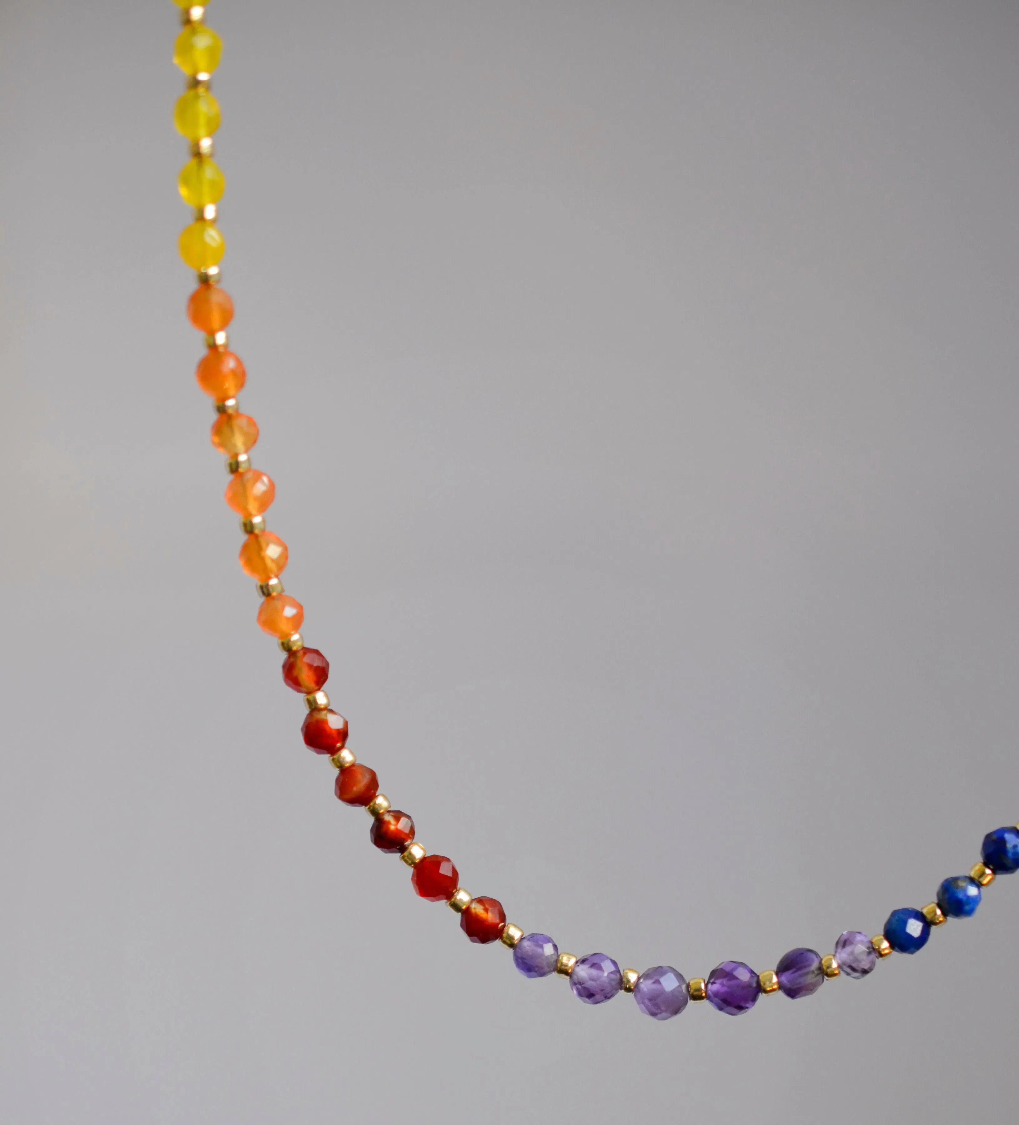 Beaded Chakra Rainbow Necklace