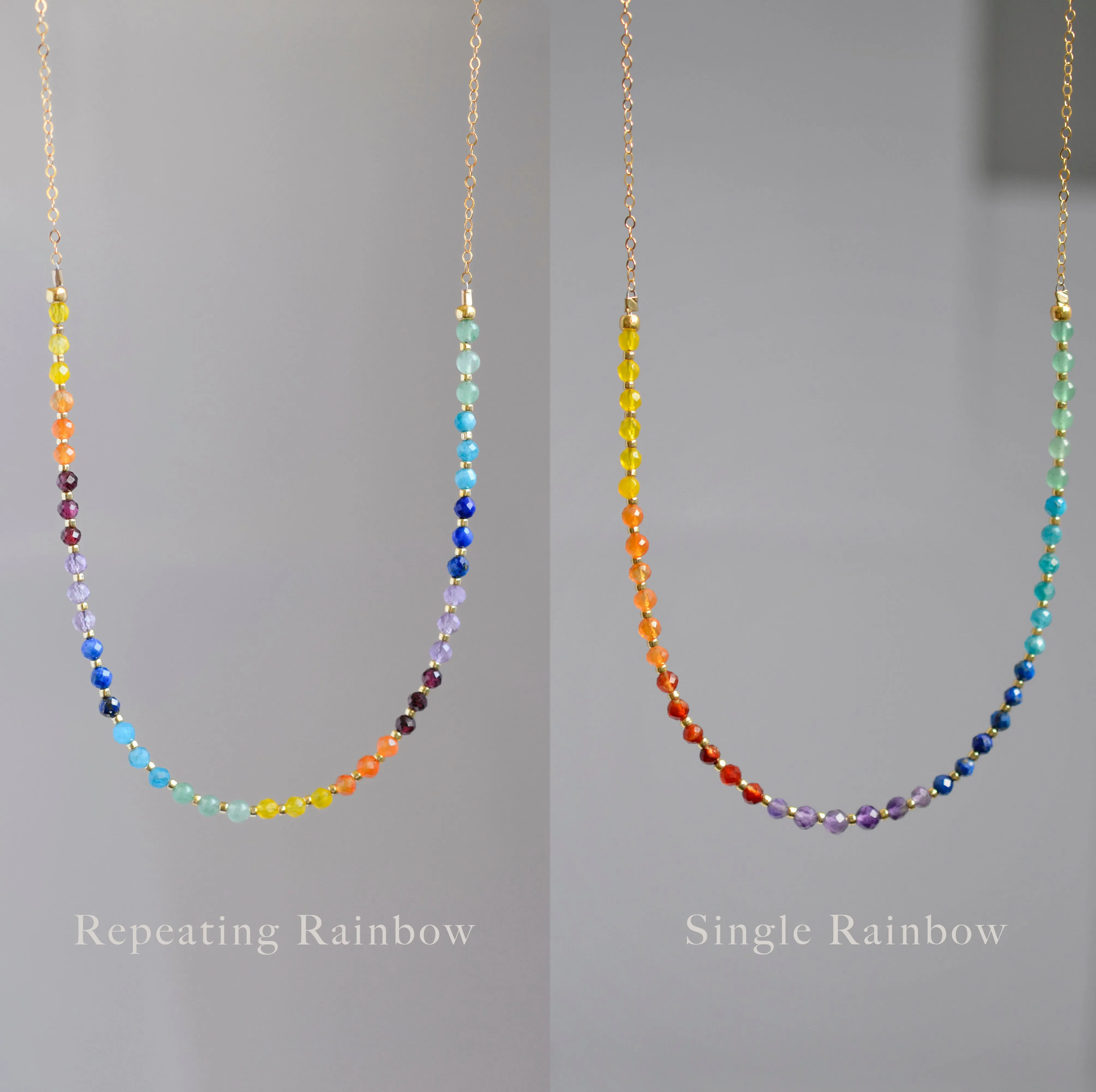Beaded Chakra Rainbow Necklace
