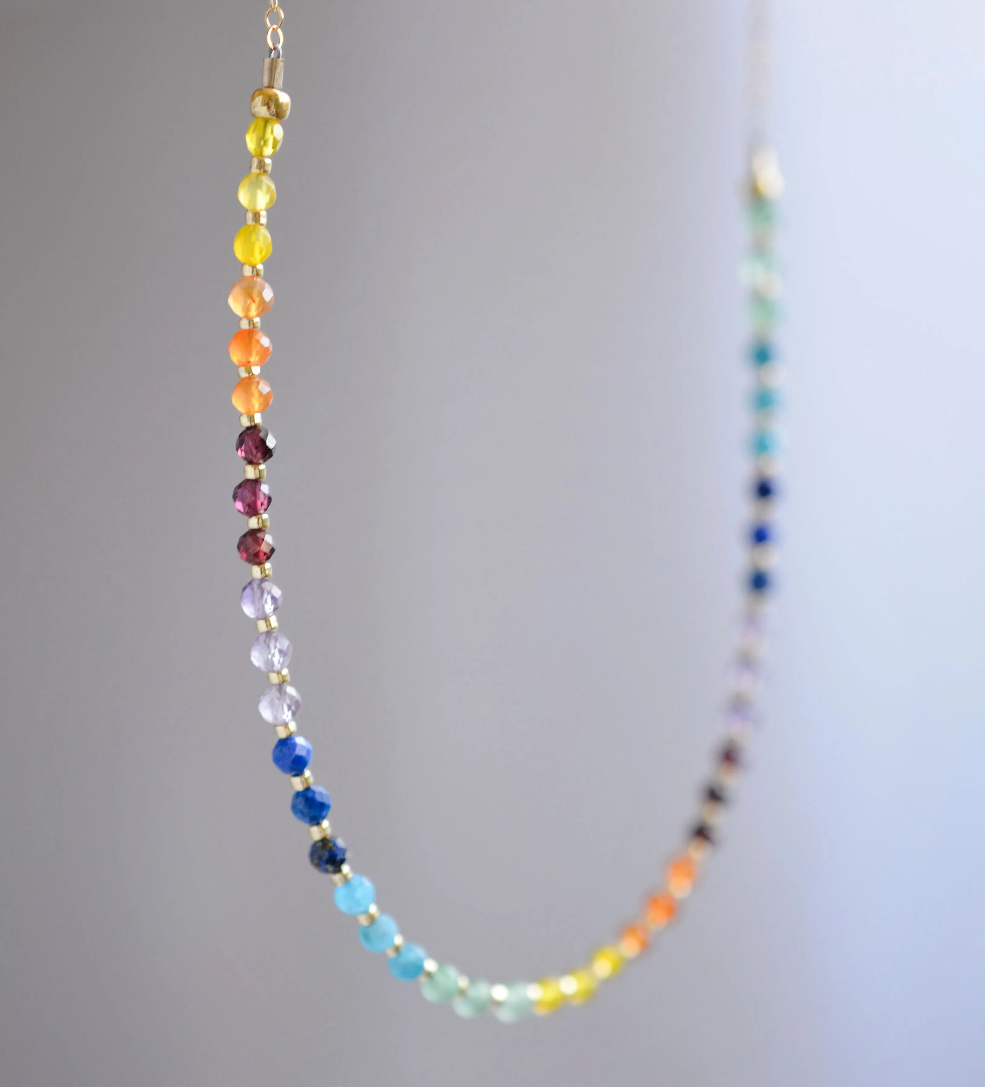 Beaded Chakra Rainbow Necklace