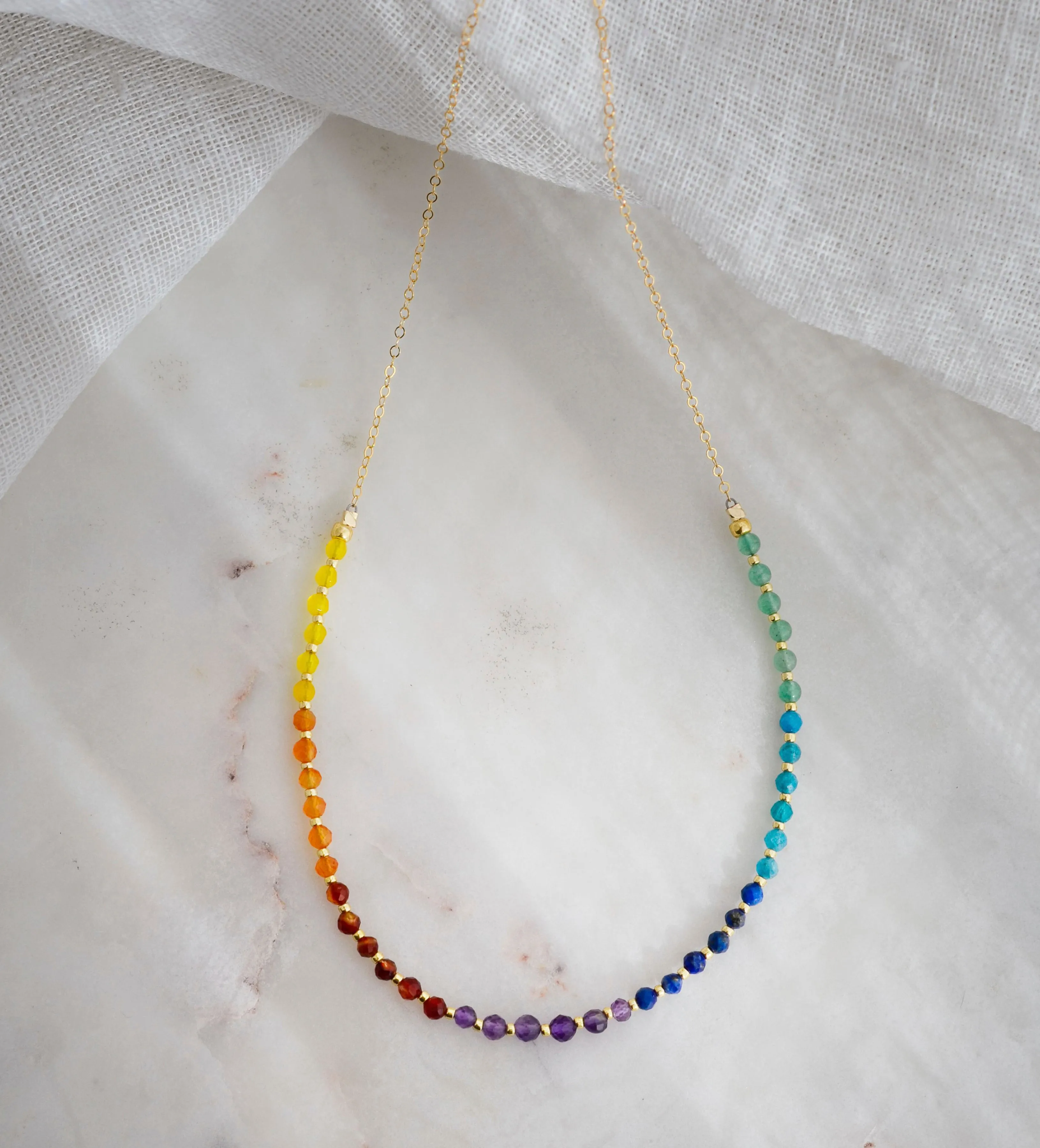 Beaded Chakra Rainbow Necklace