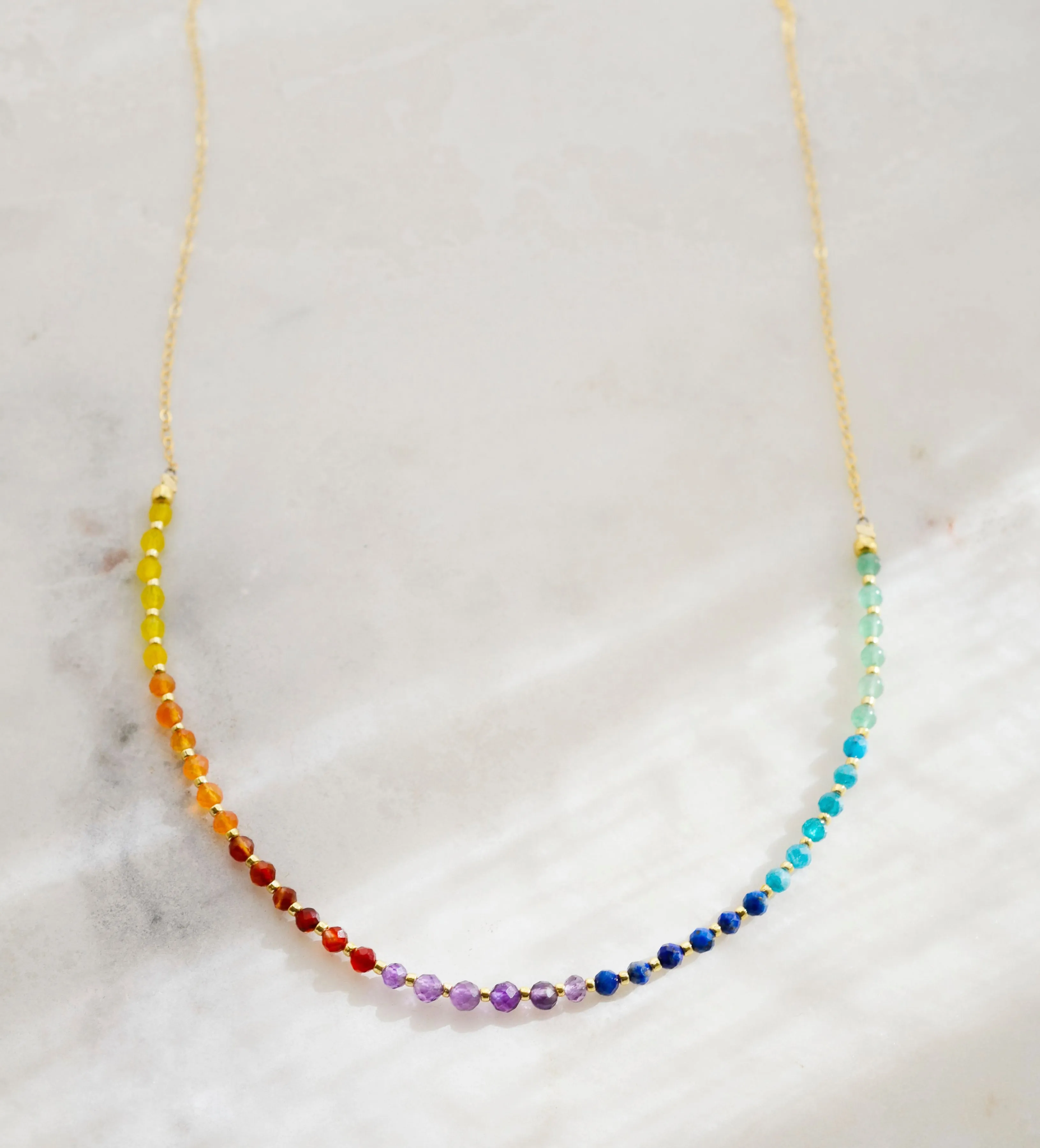 Beaded Chakra Rainbow Necklace