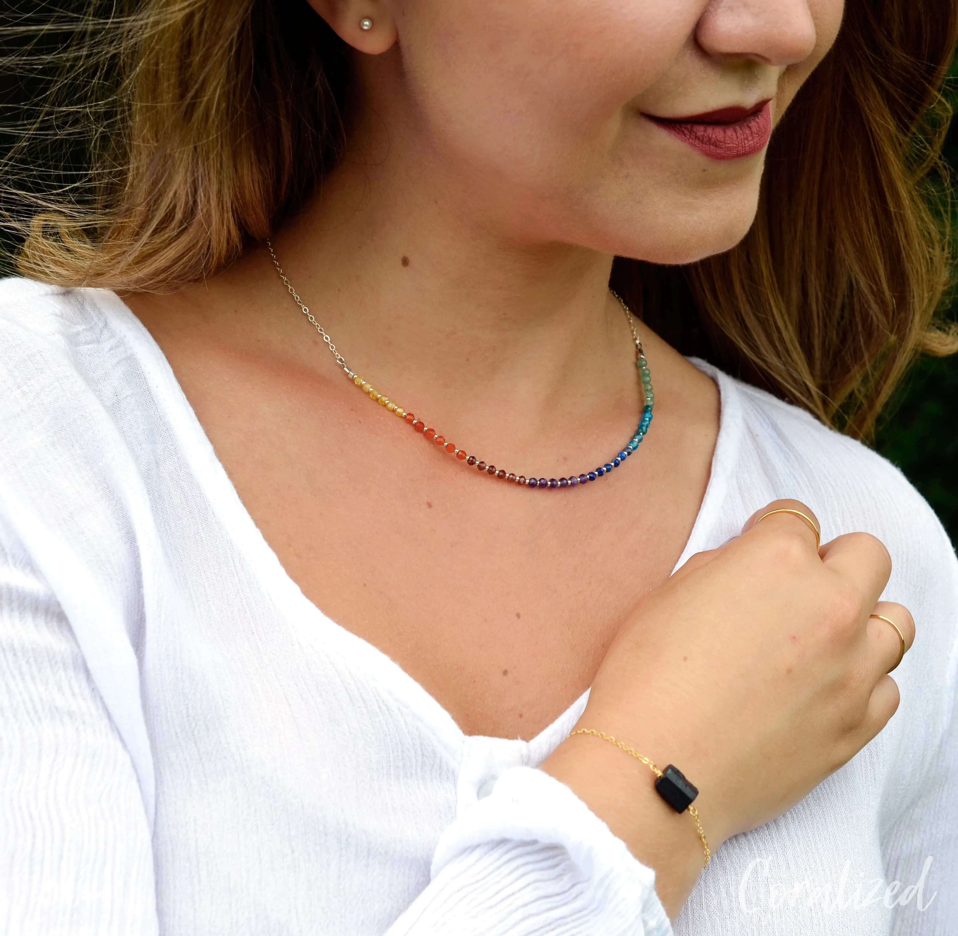 Beaded Chakra Rainbow Necklace