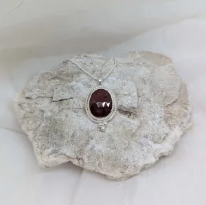 Big garnet necklace