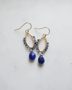 Blue sapphire ritual earrings