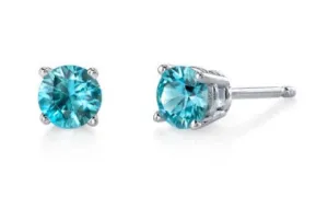 Blue Zircon Earrings