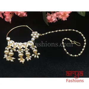 Bridal Pacchi Kundan Nose Ring