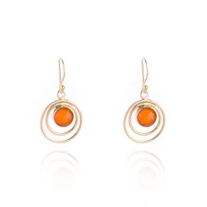 Camilla Carnelian Earrings, Gold Vermeil